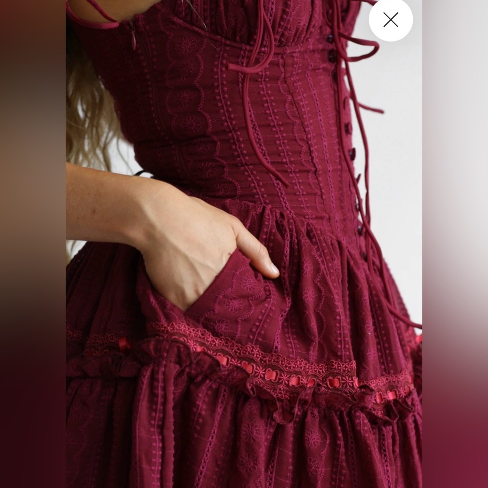 Fae Dress in Garnet - Picture 6 of 12